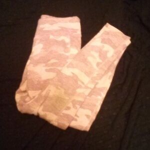 Justice Camouflage Pink Leggings With Fleece On The Inside